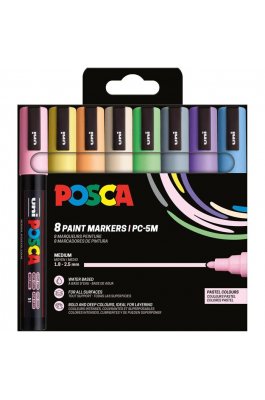 Uni-Ball Posca Pastel Colours Σετ 8 τχμ 1.8-2.5mm (PC5M) Uni-Ball Posca Pastel Colours Σετ 8 τχμ 1.8-2.5mm (PC5M)
