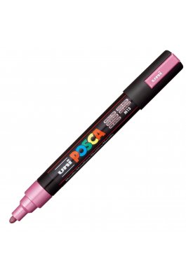 Uni-Ball Posca Ανεξίτηλος Μαρκαδόρος 1.8-2.5mm Μεταλλικό Ροζ (PC5M Uni-Ball Posca Ανεξίτηλος Μαρκαδόρος 1.8-2.5mm Μεταλλικό Ροζ (PC5M