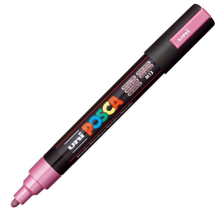 Uni-Ball Posca Ανεξίτηλος Μαρκαδόρος 1.8-2.5mm Μεταλλικό Ροζ (PC5M Uni-Ball Posca Ανεξίτηλος Μαρκαδόρος 1.8-2.5mm Μεταλλικό Ροζ (PC5M