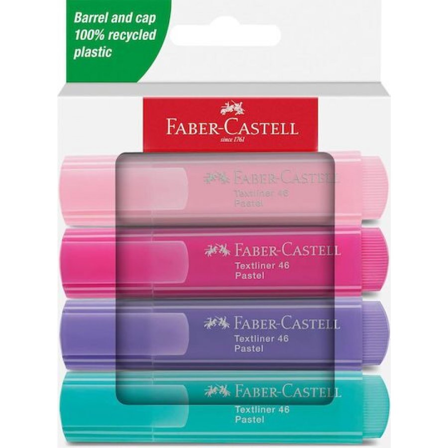 Faber-Castell Σετ 4 Υπογραμμιστών Pastel (254654) Faber-Castell Σετ 4 Υπογραμμιστών Pastel (254654)