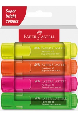 Faber-Castell Σετ 4 Υπογραμμιστών Neon (254644)