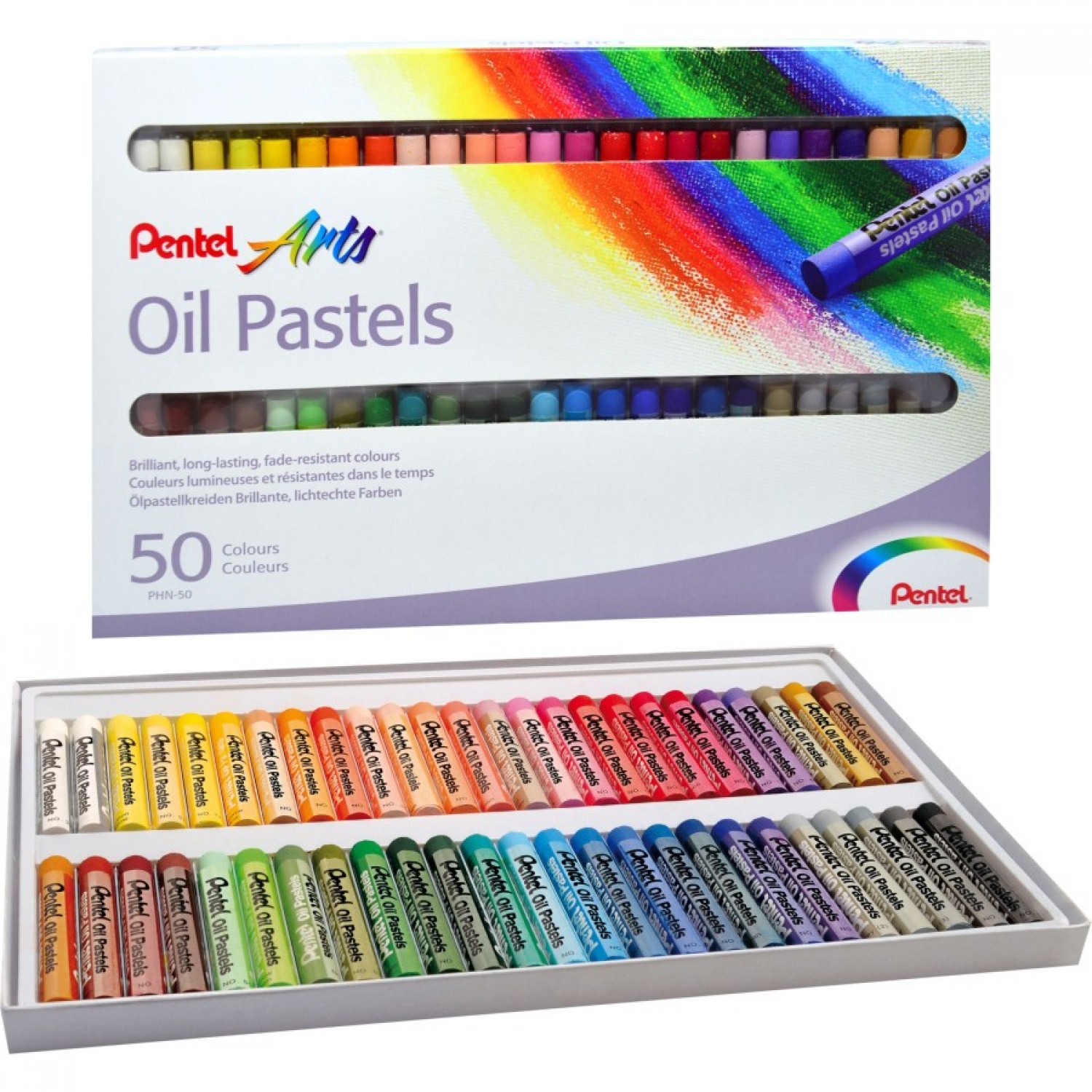 Pentel Λαδοπαστέλ Arts Oil Pastels 50 Χρωμάτων (PHN50U) Pentel Λαδοπαστέλ Arts Oil Pastels 50 Χρωμάτων (PHN50U)