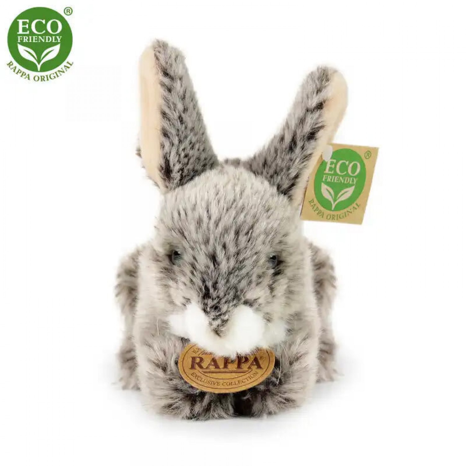 Rappa Λούτρινο Κουνέλι Γκρί 17 εκ. Eco-Friendly (201866)