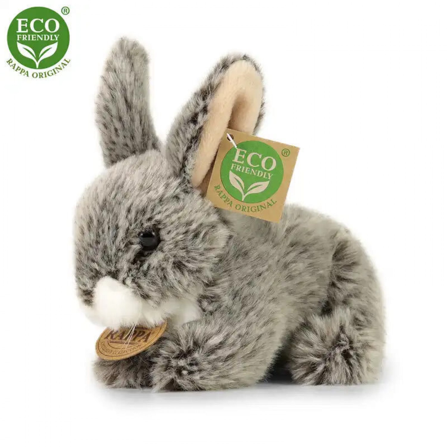 Rappa Λούτρινο Κουνέλι Γκρί 17 εκ. Eco-Friendly (201866)