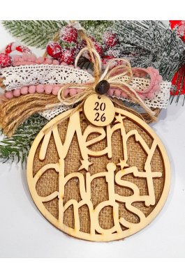 Χριστουγεννιάτικο Γούρι Ξύλινο Merry Christmas Χριστουγεννιάτικο Γούρι Ξύλινο Merry Christmas