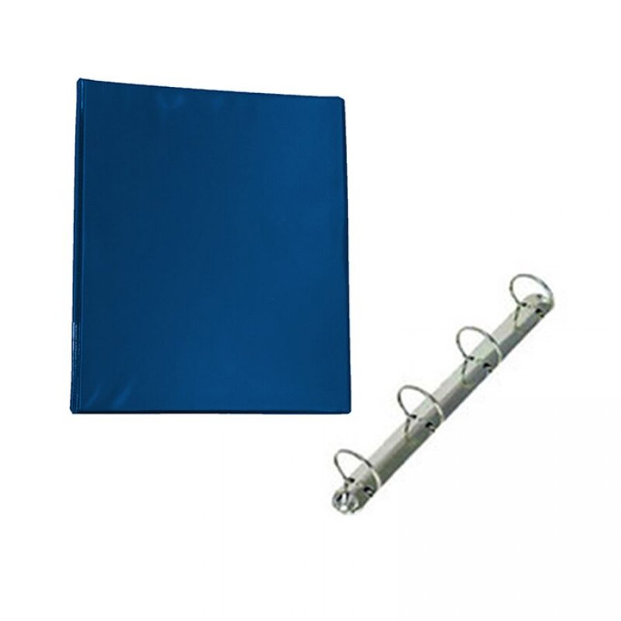 Ντοσιέ Πλαστικό με 4 Κρίκους 32x26x4cm για Χαρτί A4 Μπλε Ντοσιέ Πλαστικό με 4 Κρίκους 32x26x4cm για Χαρτί A4 Μπλε