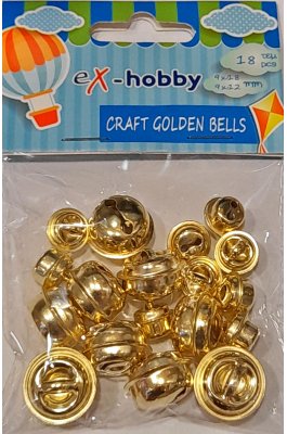 Ex-hobby Κουδουνάκια Χρυσά 9x12mm & 9x18mm (18τεμ) Ex-hobby Κουδουνάκια Χρυσά 9x12mm & 9x18mm (18τεμ)