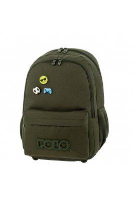 Polo Pins Σχολική Τσάντα Πλάτης σε Χακί (9010594200)