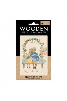 Cozywood Ξύλινη Ευχετήρια Κάρτα: Οικογενειακή Απόλαυση (ATV387)