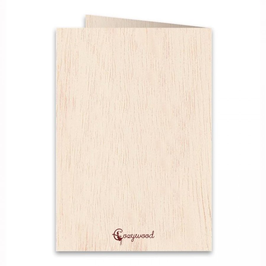 Cozywood Ξύλινη Ευχετήρια Κάρτα: Πουλί με λουλούδι (ATV417) Cozywood Ξύλινη Ευχετήρια Κάρτα: Πουλί με λουλούδι (ATV417)