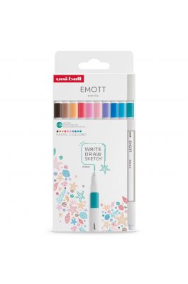 Uni-Ball Emott Pastel Colours Σετ με 10 Μαρκαδόρους Σχεδίου 0.4mm Uni-Ball Emott Pastel Colours Σετ με 10 Μαρκαδόρους Σχεδίου 0.4mm