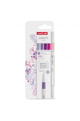 Uni-Ball Emott Florals Colours Σετ με 5 Μαρκαδόρους Σχεδίου 0.4mm Uni-Ball Emott Florals Colours Σετ με 5 Μαρκαδόρους Σχεδίου 0.4mm