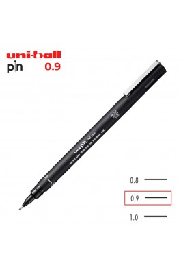 Uni-Ball Pin Line Μαρκαδόρος Σχεδίου 0.9mm Μαύρος (PIN09200)
