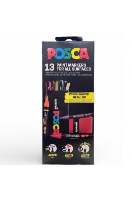 Uni-Ball Posca Metal Tube Full Set 13τεμ Uni-Ball Posca Metal Tube Full Set 13τεμ