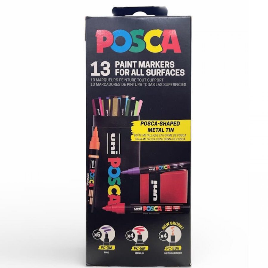 Uni-Ball Posca Metal Tube Full Set 13τεμ Uni-Ball Posca Metal Tube Full Set 13τεμ