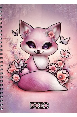 Polo Τετράδιo Σπιράλ Design Cute Fox 17x25 2 Θεμάτων 60 Φύλλων (9190018425)