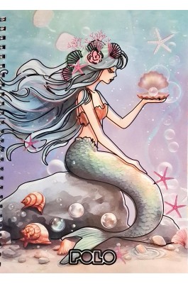 Polo Τετράδιo Σπιράλ Design Mermaid 17x25 2 Θεμάτων 60 Φύλλων (9190018426)