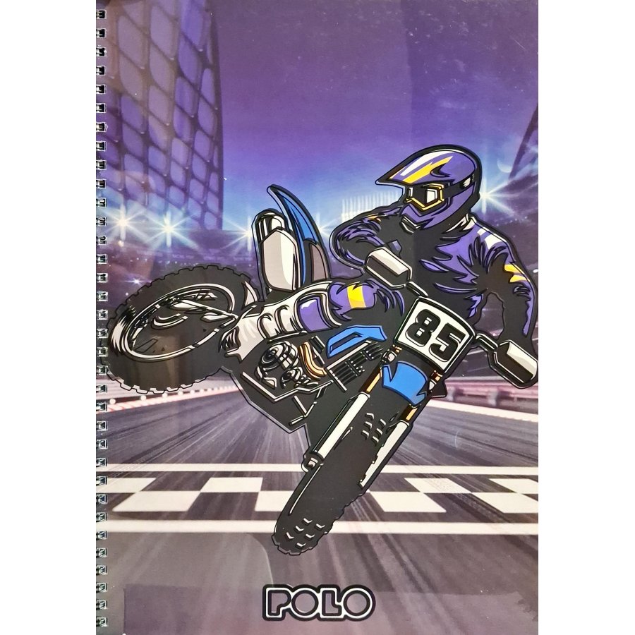 Polo Τετράδιo Σπιράλ Motorcycle A4 2 Θεμάτων 60 Φύλλων (9190038422) Polo Τετράδιo Σπιράλ Motorcycle A4 2 Θεμάτων 60 Φύλλων (9190038422)