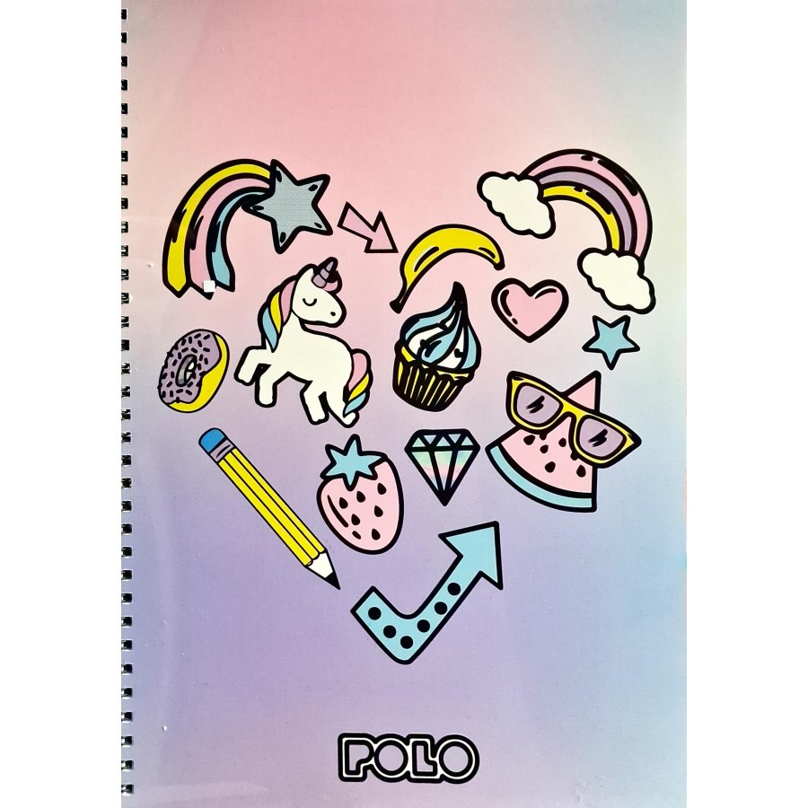Polo Τετράδιo Σπιράλ Unicorn A4 2 Θεμάτων 60 Φύλλων (9190038420) Polo Τετράδιo Σπιράλ Unicorn A4 2 Θεμάτων 60 Φύλλων (9190038420)