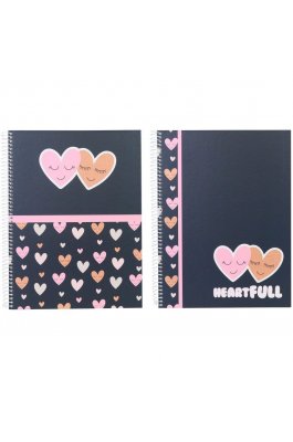 B'log Τετράδιο Σπιράλ Hearts A5 80 Φύλλα Ancor (118308) B'log Τετράδιο Σπιράλ Hearts A5 80 Φύλλα Ancor (118308)