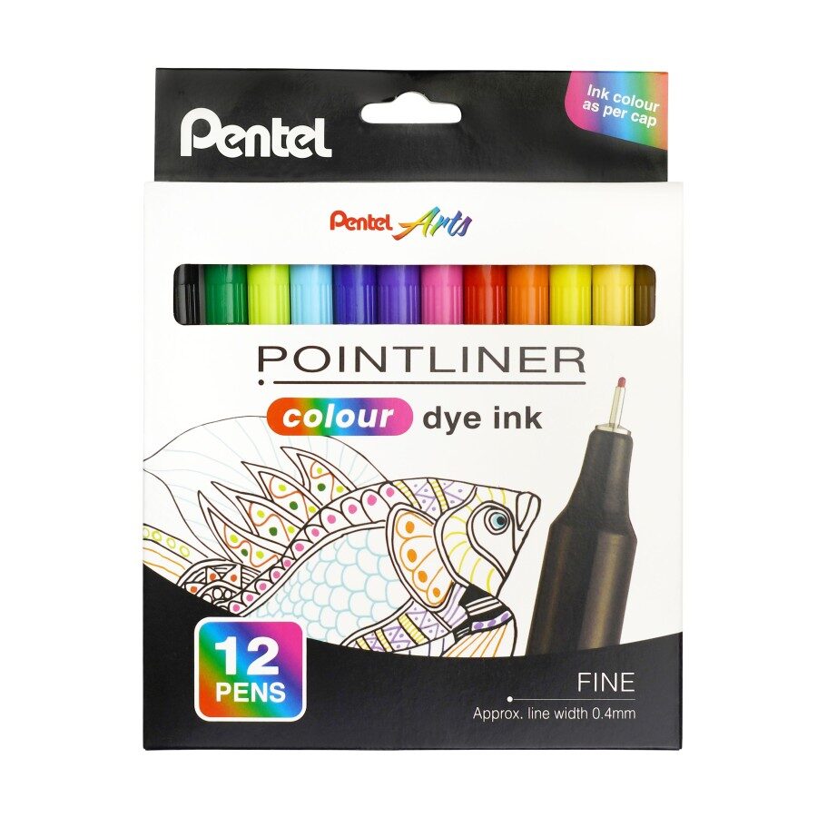 Pentel Σετ Μαρκαδόρος Fineliner 0,4mm 12 Χρώματα (S4012) Pentel Σετ Μαρκαδόρος Fineliner 0,4mm 12 Χρώματα (S4012)