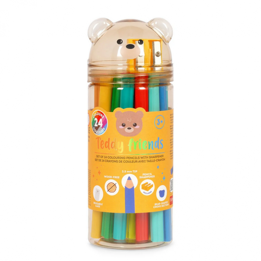 Legami Σετ Ξυλομπογιές Teddy Friends με Ξύστρα 24τμχ (TDP0001) Legami Σετ Ξυλομπογιές Teddy Friends με Ξύστρα 24τμχ (TDP0001)