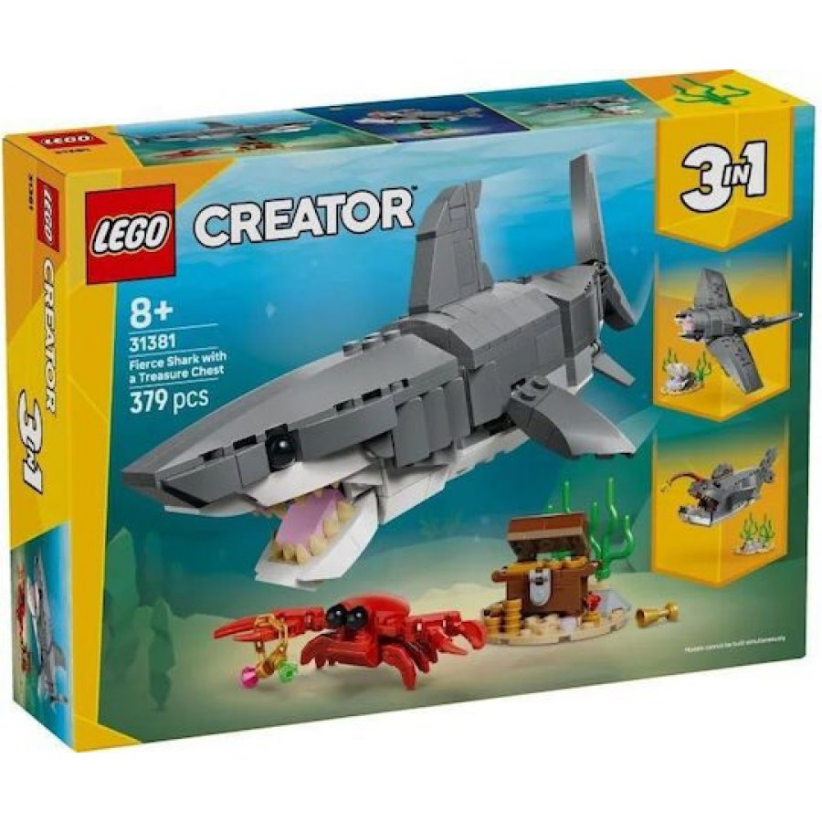 Lego Creator 3-in-1 Fierce Shark with a Treasure Chest (31381) Lego Creator 3-in-1 Fierce Shark with a Treasure Chest (31381)