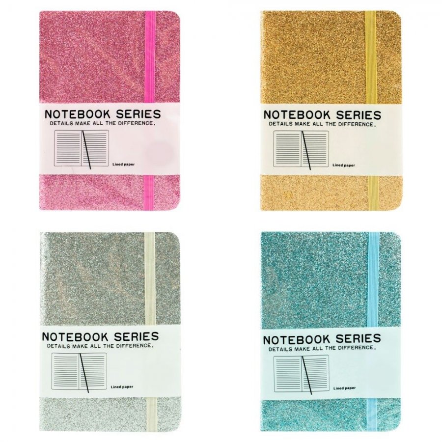 Σημειωματάριο με Λάστιχο Α7 Ριγέ 80Φύλλα 75gr Glitter σε 4 Χρώματα (58018) Σημειωματάριο με Λάστιχο Α7 Ριγέ 80Φύλλα 75gr Glitter σε 4 Χρώματα (58018)