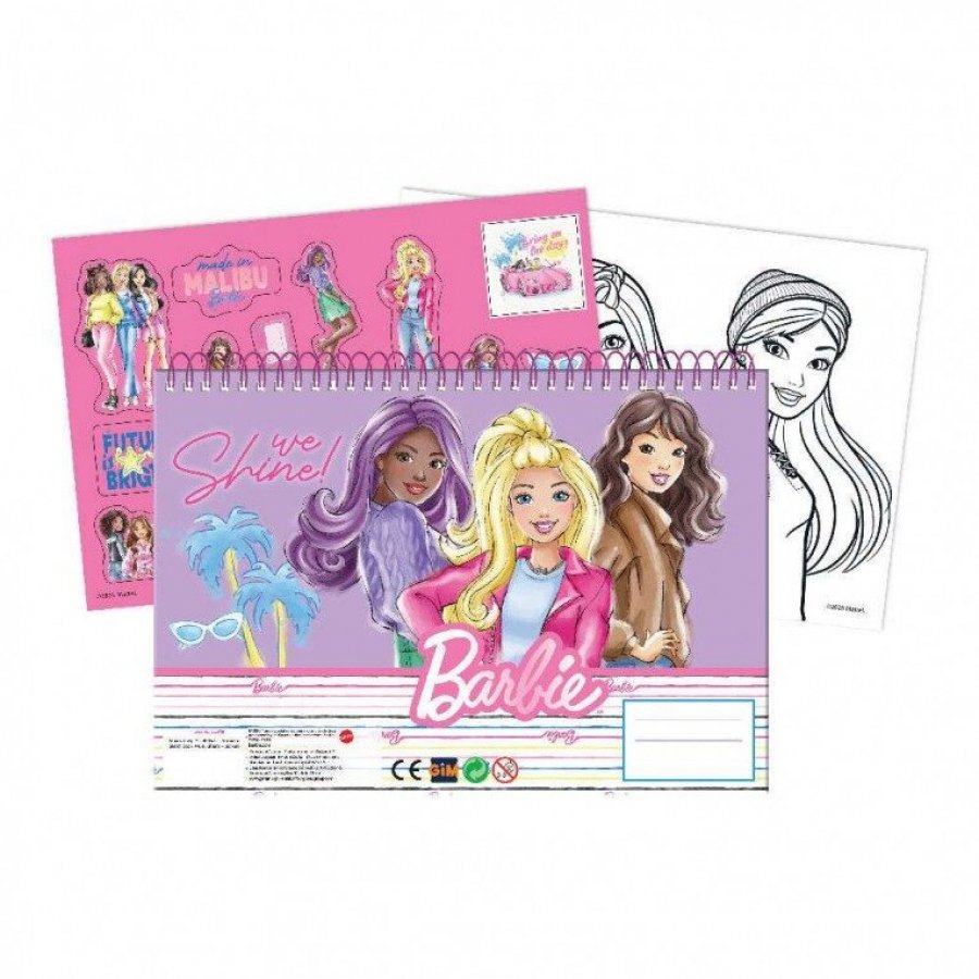 Gim Barbie Μπλοκ Ζωγραφικής 40 Φύλλα 23 x 33 cm Gim Barbie Μπλοκ Ζωγραφικής 40 Φύλλα 23 x 33 cm