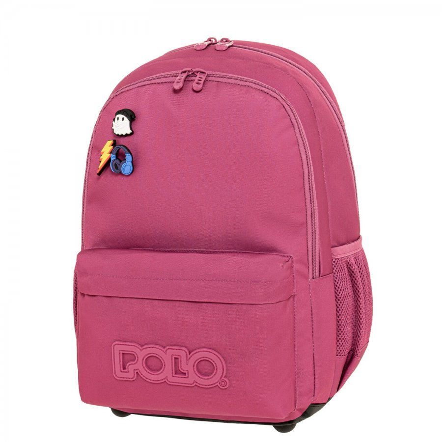 Polo Pins Σχολική Τσάντα Πλάτης σε Φούξια (9010594300) Polo Pins Σχολική Τσάντα Πλάτης σε Φούξια (9010594300)