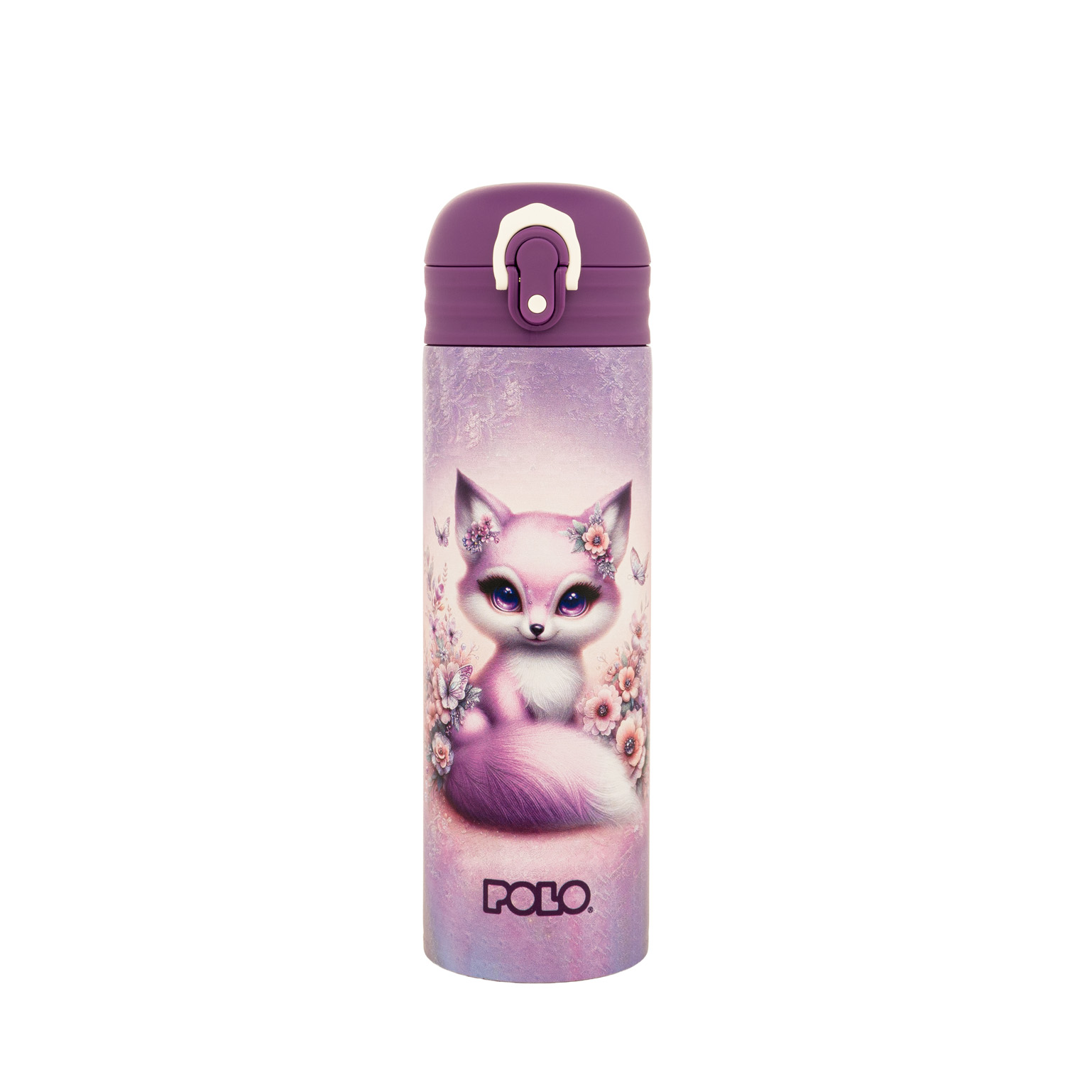 Polo Θερμός Stainless Steel Junior II Fox με Καλαμάκι 0,50lt (9490338425)