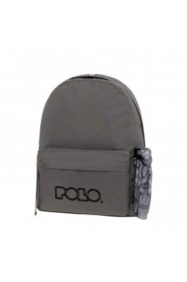 Polo Σακίδιο Original Scarf Σχολική Τσάντα Πλάτης 20lt. σε Γκρι (9011352620)