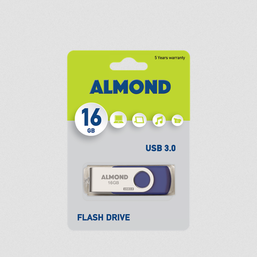 Almond Twister 16GB USB 2.0 Stick Μπλε (43USB094114) Almond Twister 16GB USB 2.0 Stick Μπλε (43USB094114)