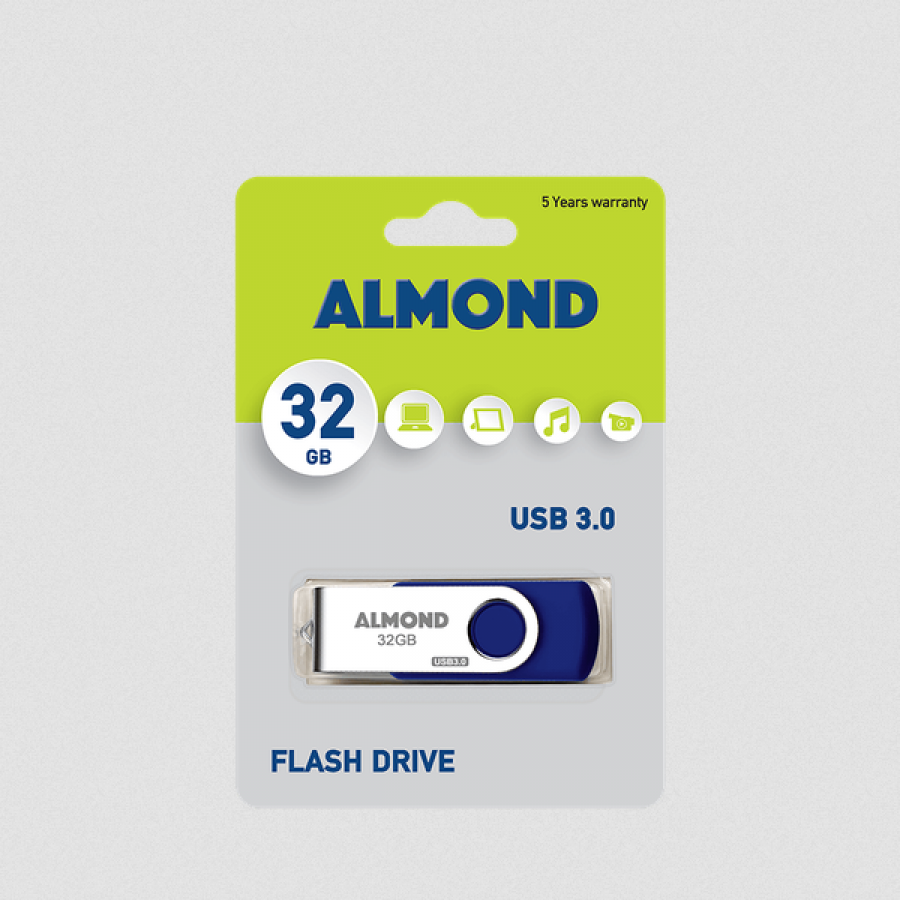 Almond Twister 32GB USB 3.0 Stick Μπλε (43USB094121) Almond Twister 32GB USB 3.0 Stick Μπλε (43USB094121)