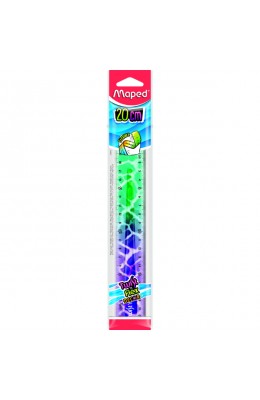 Maped Χάρακας Πλαστικός Twist n Flex Decor Animals 20cm