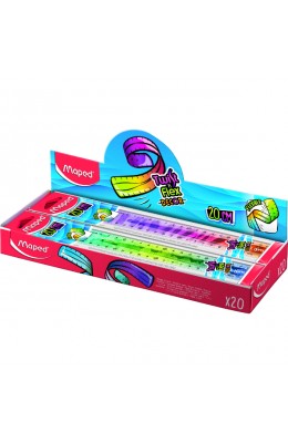 Maped Χάρακας Πλαστικός Twist n Flex Decor Animals 20cm