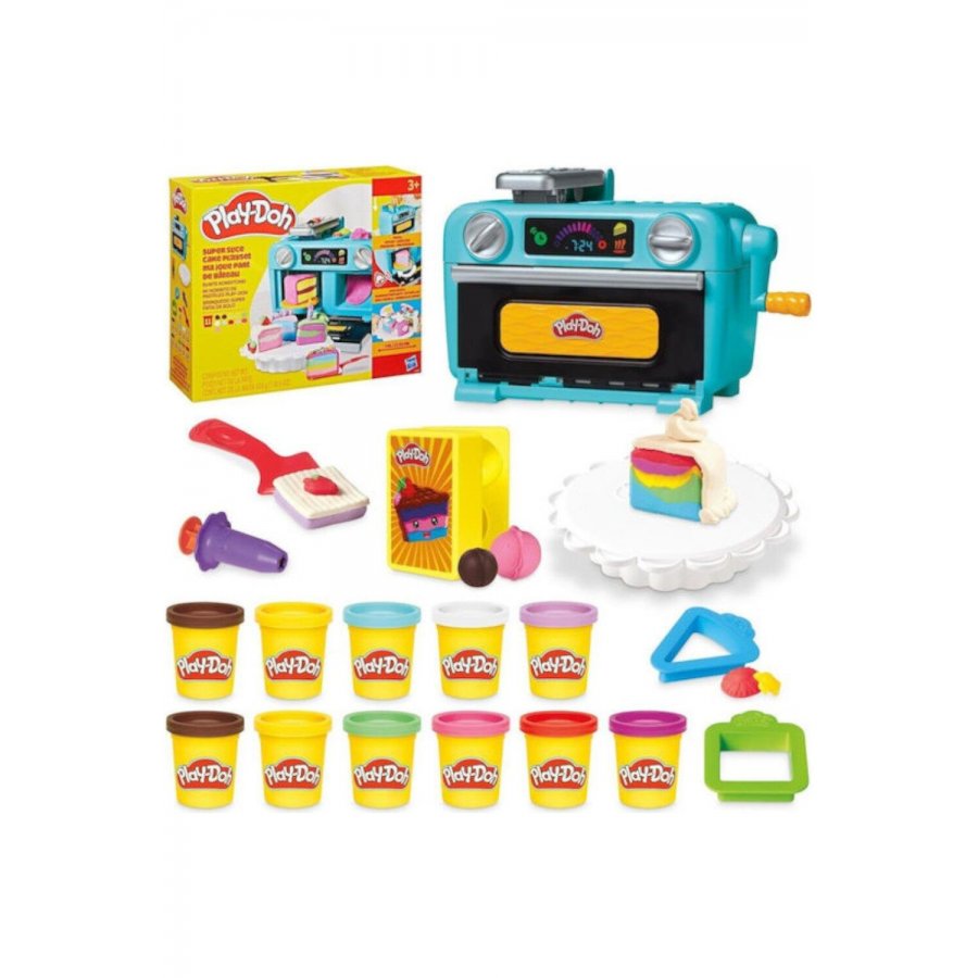 Hasbro Play-Doh Πλαστελίνη - Παιχνίδι Super Slice Cake Playset (G0497) Hasbro Play-Doh Πλαστελίνη - Παιχνίδι Super Slice Cake Playset (G0497)