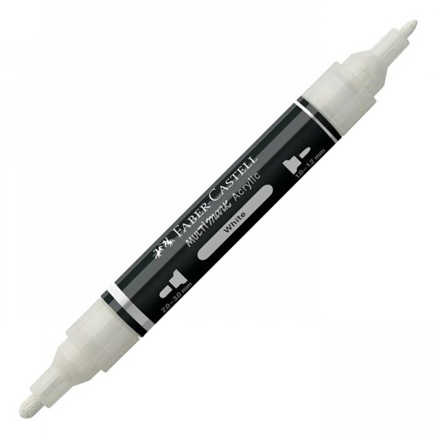 Faber-Castell Διπλός Μαρκαδόρος Multimark Acrylic White Faber-Castell Διπλός Μαρκαδόρος Multimark Acrylic White