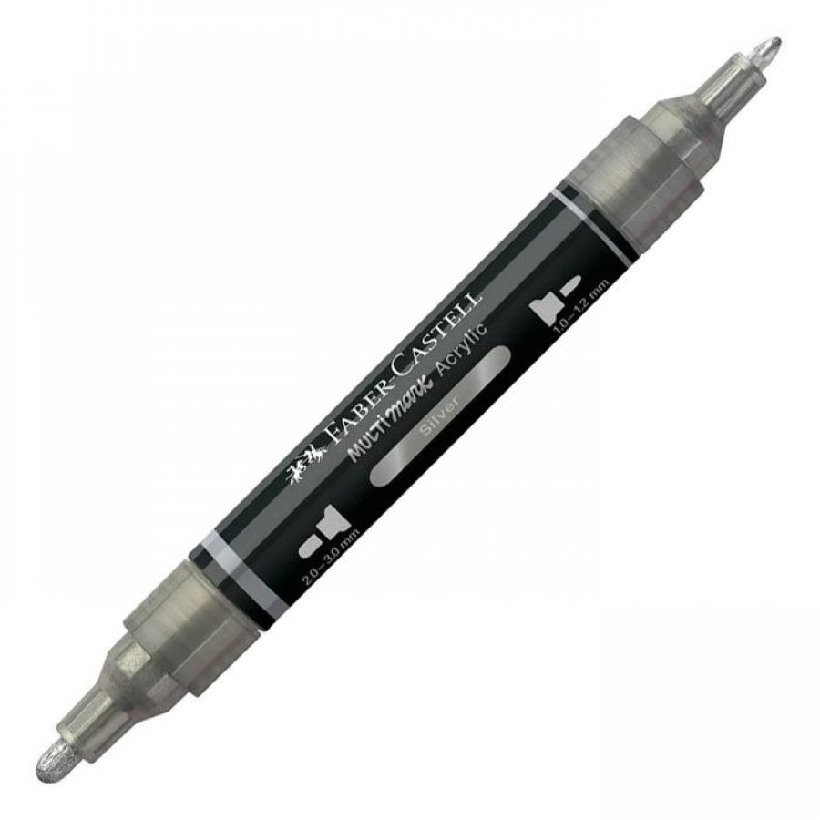 Faber-Castell Διπλός Μαρκαδόρος Multimark Acrylic Silver Faber-Castell Διπλός Μαρκαδόρος Multimark Acrylic Silver