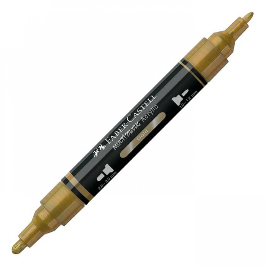 Faber-Castell Διπλός Μαρκαδόρος Multimark Acrylic Gold Faber-Castell Διπλός Μαρκαδόρος Multimark Acrylic Gold