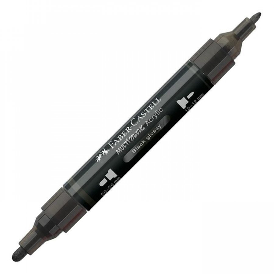 Faber-Castell Διπλός Μαρκαδόρος Multimark Acrylic Black Glossy Faber-Castell Διπλός Μαρκαδόρος Multimark Acrylic Black Glossy