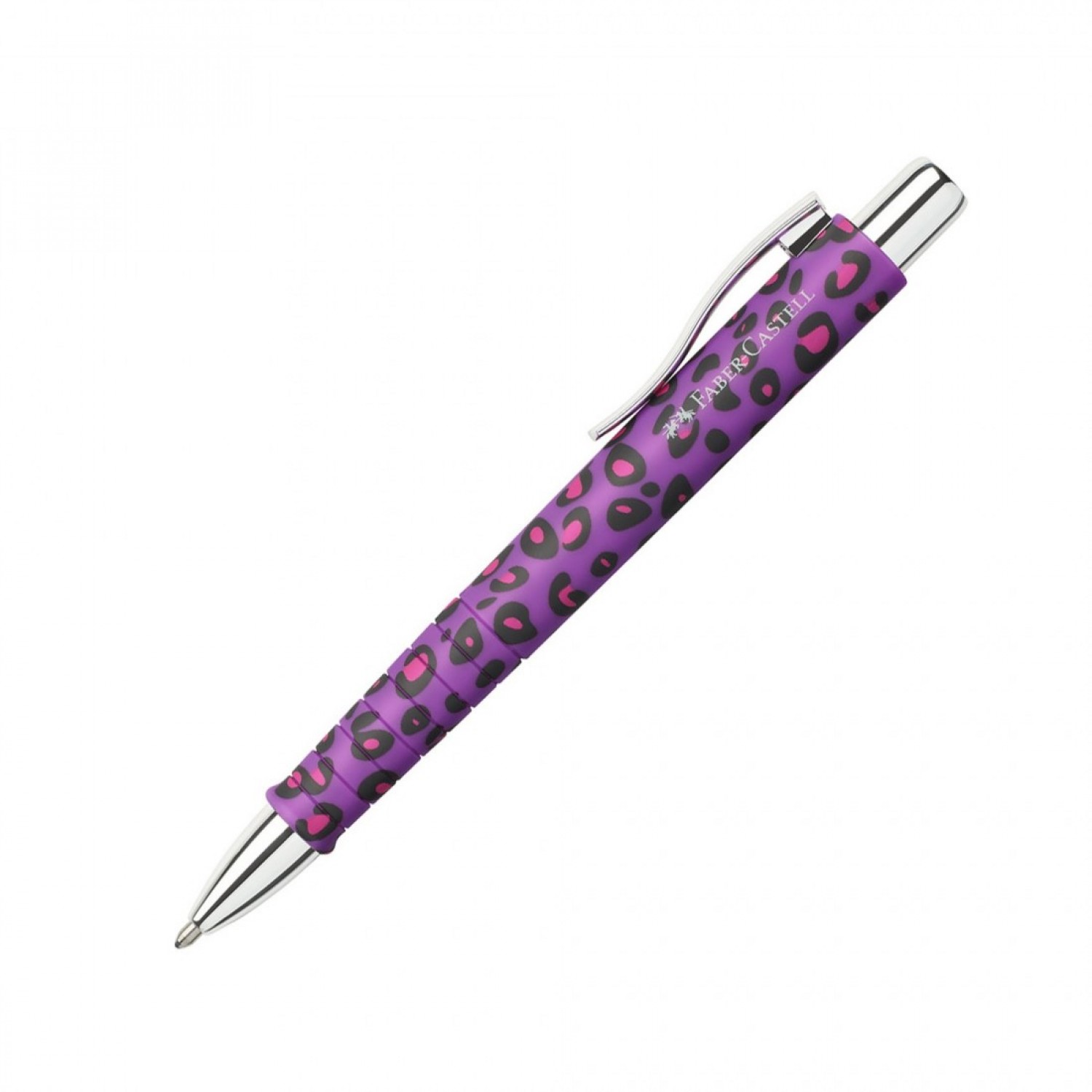 Faber-Castell Στυλό Poly Ballpoint XB Leopard Edition Nightshade με Μπλε Μελάνι (241184