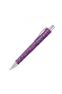 Faber-Castell Στυλό Poly Ballpoint XB Leopard Edition Nightshade με Μπλε Μελάνι (241184