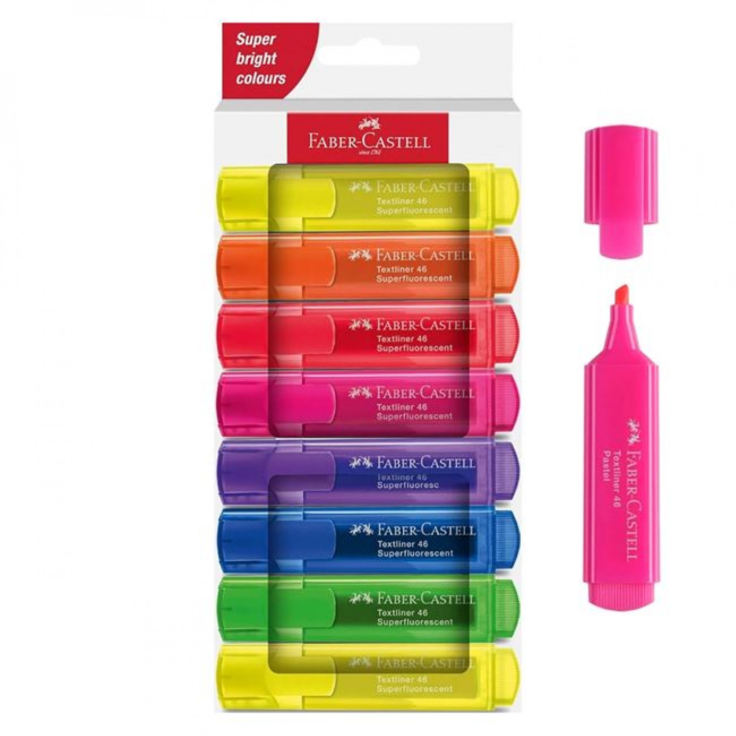Faber-Castell Σετ 8 Υπογραμμιστών Fluo (254648)