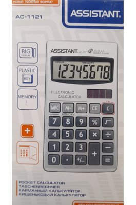 Assistant Αριθμομηχανή 8 Ψηφίων σε Ασημί (AC1121) Assistant Αριθμομηχανή 8 Ψηφίων σε Ασημί (AC1121)