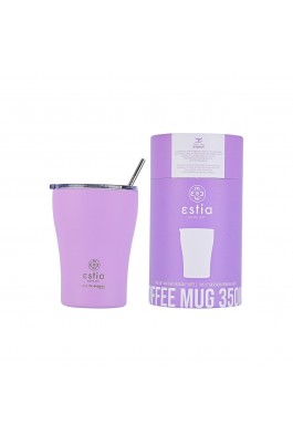 Estia Θερμός Coffee Mug Save The Aegean 350ml Lavender Purple (0112090)