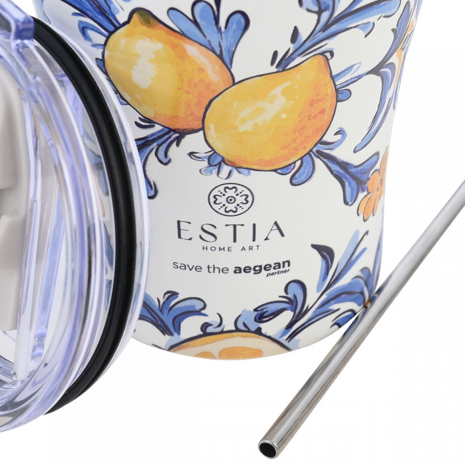 Estia Θερμός Coffee Mug Save The Aegean 350ml Amalfi Coast  (0131756)