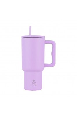 Estia Θερμός Straw Tumbler XL Save The Aegean 900ml Lavender Purple (0132159)