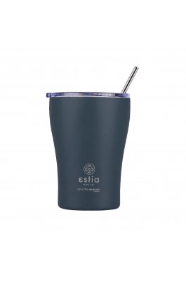 Estia Θερμός Coffee Mug Save The Aegean 350ml Indigo (0141427)
