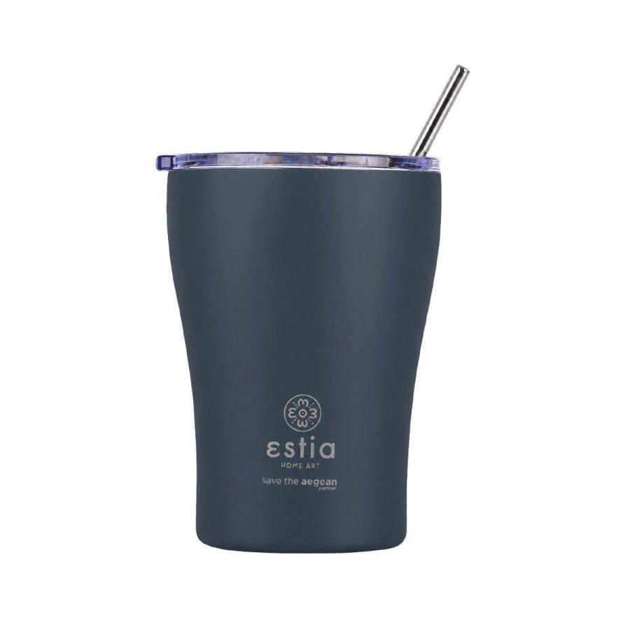 Estia Θερμός Coffee Mug Save The Aegean 350ml Indigo (0141427) Estia Θερμός Coffee Mug Save The Aegean 350ml Indigo (0141427)